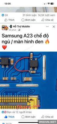 Log panic: Samsung A23 màn nhiễu đen trắng