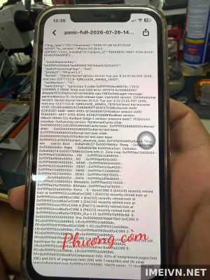 Log panic: Hở cpu
