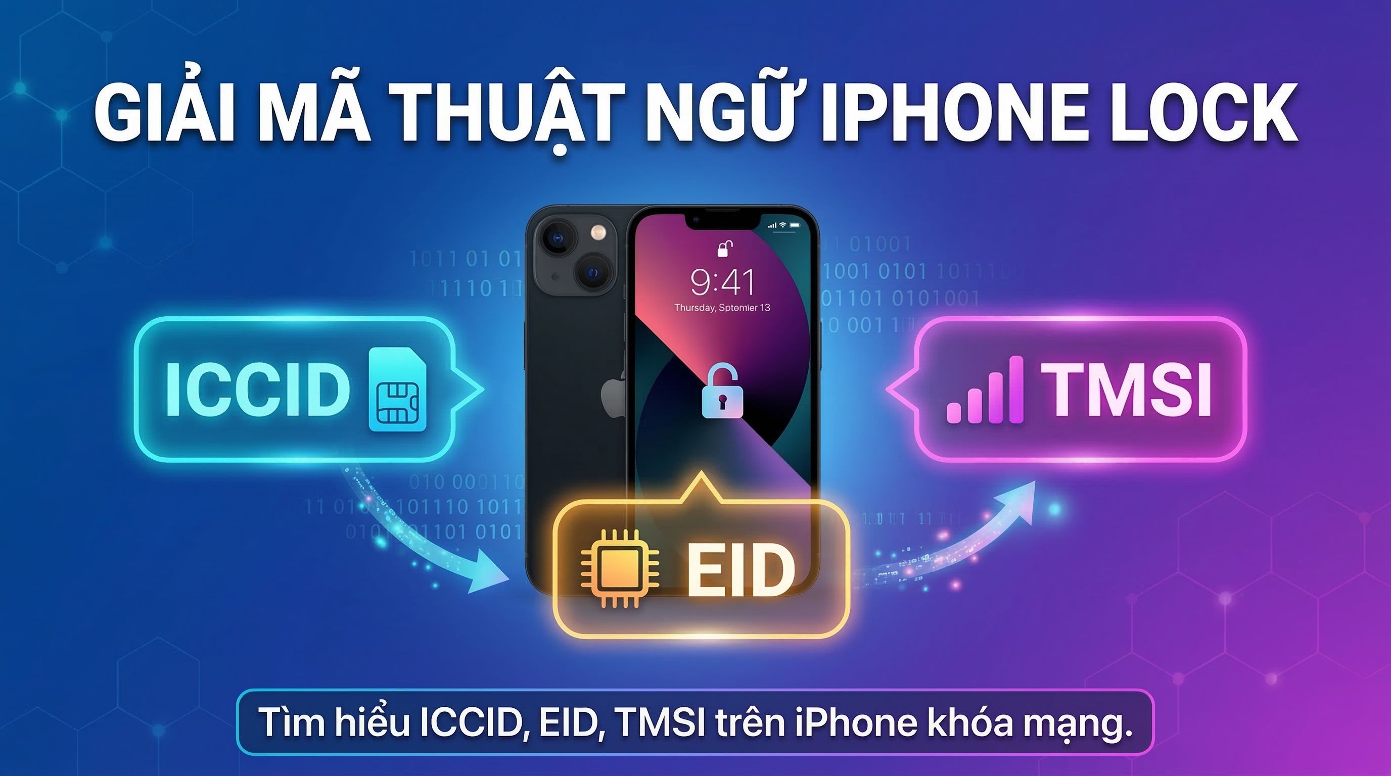 Giải mã thuật ngữ dân buôn: Mã ICCID, EID, TMSI trên iPhone Lock là gì?